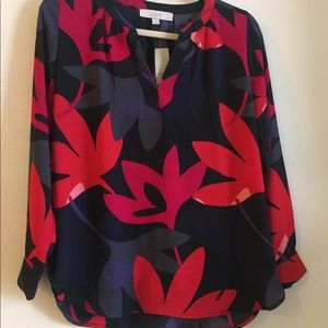 LOFT new w Tags Bold Floral Print Blouse